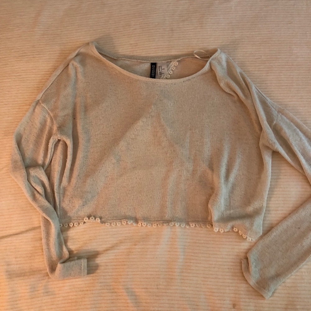 Cream colored cropped sweater